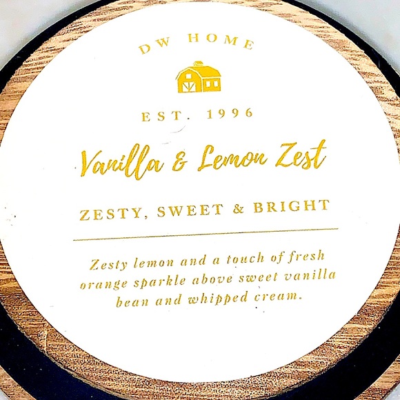 DW HOME CANDLE VANILLA & LEMON ZEST  RICHLY SCENTED 1 WICK 9.3oz NEW - Picture 4 of 5